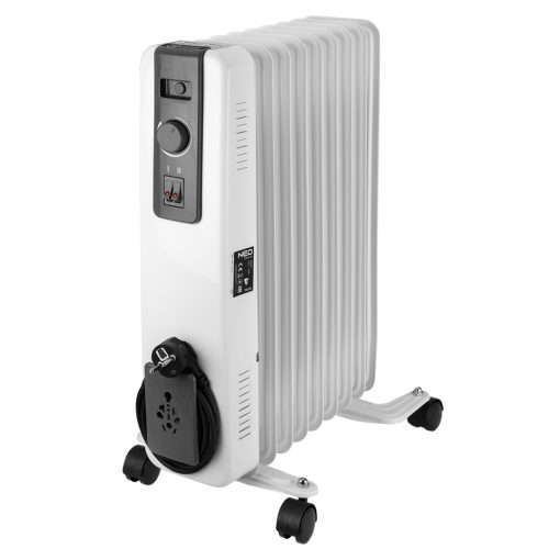 Olajradiátor, 9 bordás, 2 fokozatú, 1200/2000W