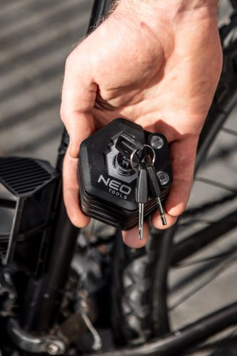 Kerékpárzár, összecsukható, vázra rögzíthető, 78cm