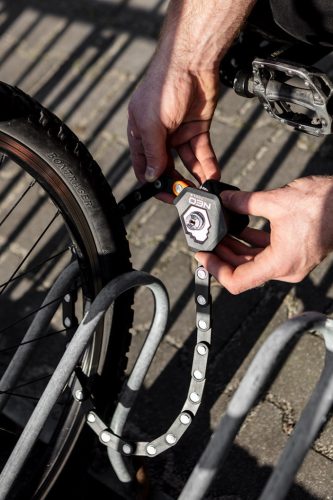 Kerékpárzár, összecsukható, vázra rögzíthető, 78cm