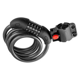   Kerékpárzár, számzáras, 120cm, 12mm, vázra rögzíthető