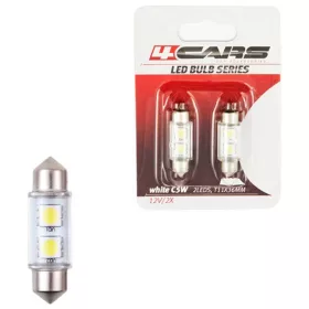   4Cars 92506 12V C5W SV8.5 (T11x36) fehér sofita (festoon) ledes izzó, 2db