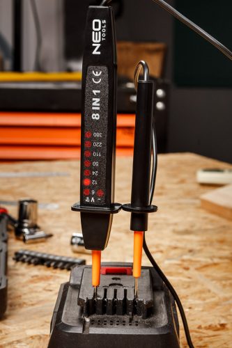 Feszültségvizsgáló, fázisceruza, 8az1-ben, AC/DC 6-380V