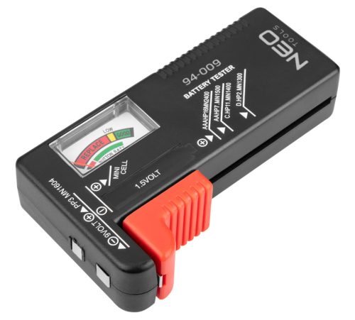 Akkumulátor és elemteszter, 1.5-9V-ig