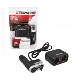 Szivargyújtó elosztó, 2+1 USB