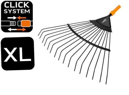 Gereblye, 16 fogú, 360mm, acél, Neo Click System