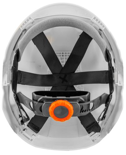 Védősisak magasban végzett munkához, fehér színű