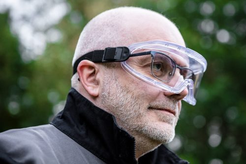 VÉDŐSZEMÜVEG, fehér, páramentes, class B