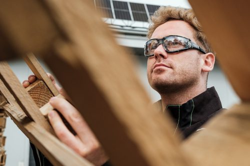 Védőszemüveg, polifoam porvédő peremmel, víztiszta lencsékkel, f osztályú ellenállósági osztályú