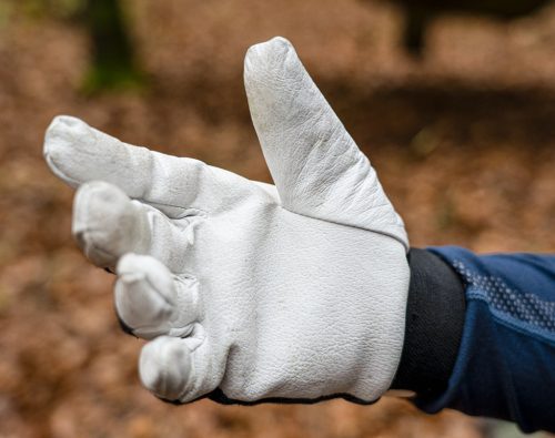 Munkakesztyű, sertés színbőr, tépőzáras, 8"