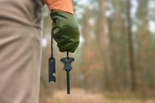 Taktikai kesztyű, szintetikus bőr, 9-es,