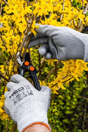 Vágásbiztos kesztyű, PU bevonattal, 4X43D, 9"