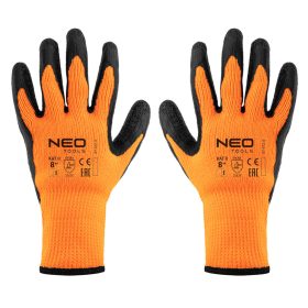   Munkakesztyű, hőszigetelt, latex bevonatú poliészter, 2242X, 8-as méret