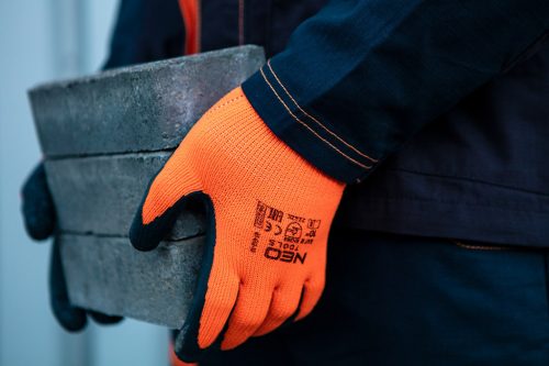 Munkakesztyű, hőszigetelt, latex bevonatú poliészter, 2242X, 9-es méret