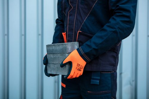 Munkakesztyű, hőszigetelt, latex bevonatú poliészter, 2242X, 9-es méret