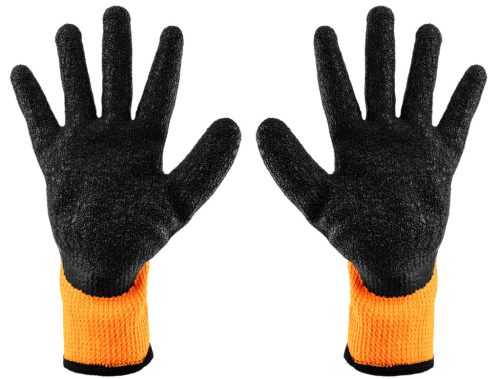 Munkakesztyű, hőszigetelt, latex bevonatú poliészter, 2242X, 9-es méret