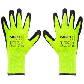   Munkakesztyű, hőszigetelt, latex bevonatú akril anyag, 4142X, 9-es méret