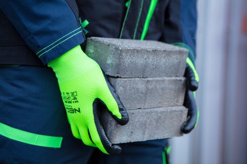 Munkakesztyű, hőszigetelt, latex bevonatú akril anyag, 4142X, 9-es méret