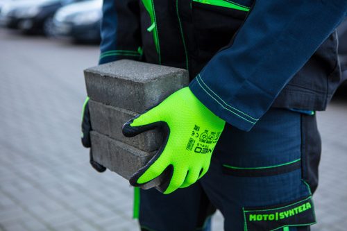 Munkakesztyű, hőszigetelt, latex bevonatú akril anyag, 4142X, 9-es méret