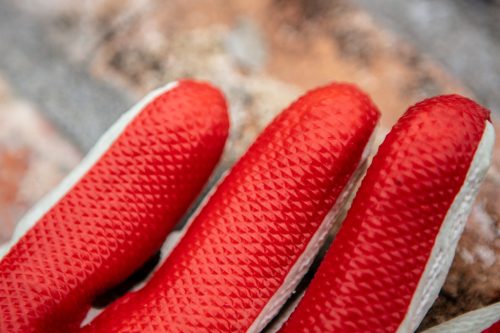 Munkakesztyű latexbevonatú kötött pamut, 10"