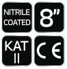 Munkakesztyű, nitril bevonatú nylon, 4131X, méret: 8