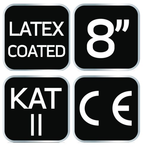 Munkakesztyű, latexbevonatú nylon, 3141X, méret: 8