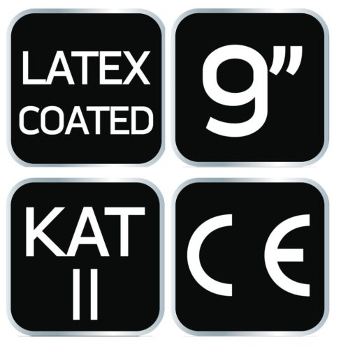 Munkakesztyű, latexbevonatú nylon, 3141X, méret: 9