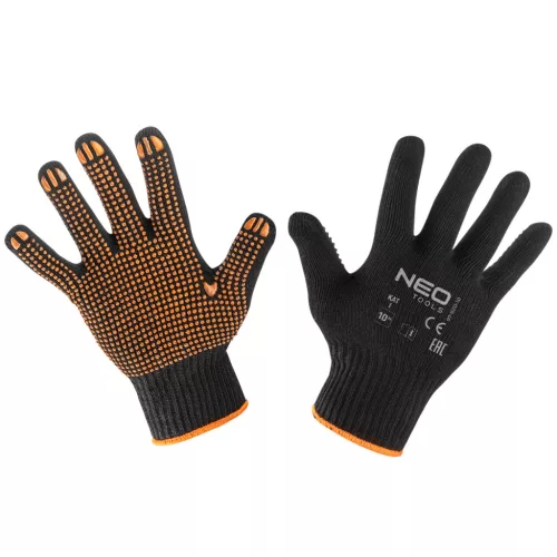 Munkakesztyű, latexbevonatú pamut polyesterrel,2143X, méret: 10