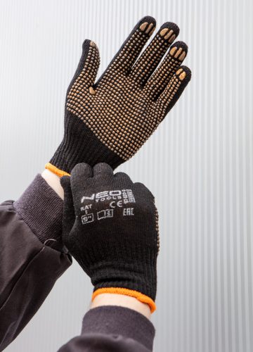 Munkakesztyű, latexbevonatú pamut polyesterrel,2143X, méret: 10