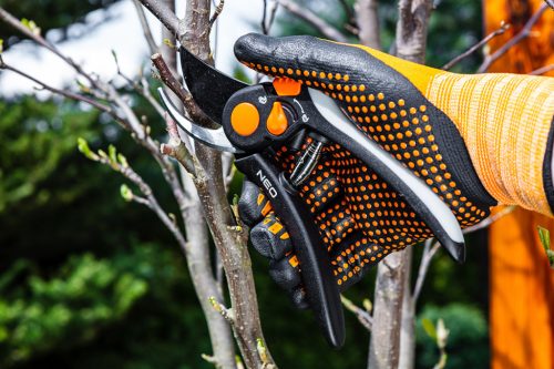 Munkakesztyű, nylon, csúszásgátló nitril pöttyökkel, 4131x, méret:11