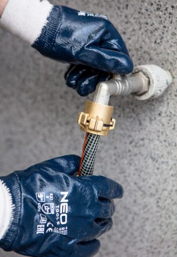 Munkakesztyű, nitril bevonatú polyester, 4131X, méret: 10