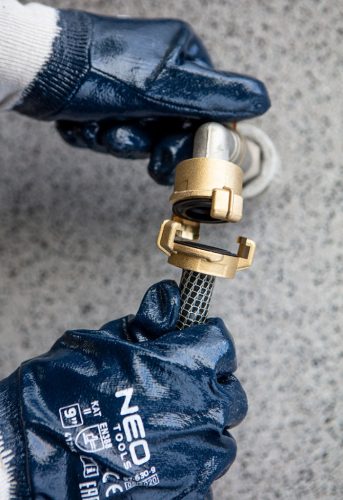 Munkakesztyű, nitril bevonatú polyester, 4131X, méret: 8