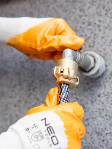 Munkakesztyű, nitril bevonatú polyester, 4111X, méret: 8