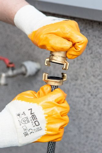 Munkakesztyű, nitril bevonatú polyester, 4111X, méret: 8