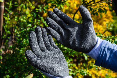 Munkakesztyű, latexbevonatú pamut polyesterrel,2143X, méret: 8