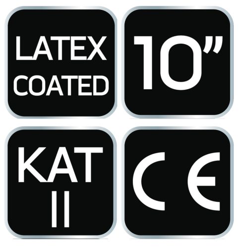 Munkakesztyű, latexbevonatú polyester, 3131X, méret: 10