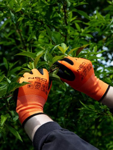 Munkakesztyű, latexbevonatú polyester, 3131X, méret: 9