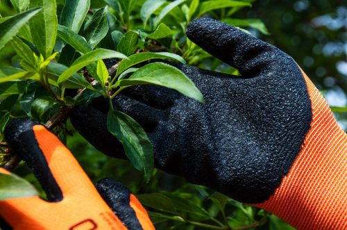 Munkakesztyű, latexbevonatú polyester, 3131X, méret: 9