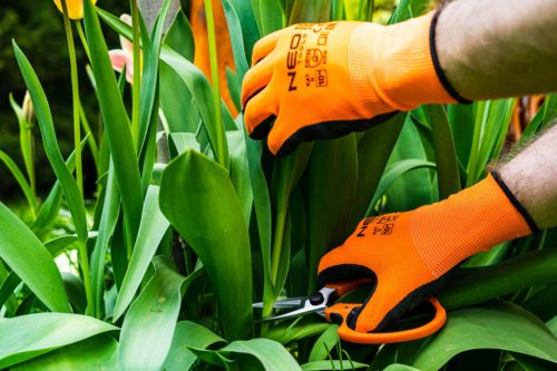 Munkakesztyű, nitril bevonatú polyester, 4131X, méret: 8