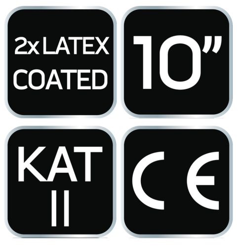 Munkakesztyű, latexbevonatú polyester(2 rétegű), 3141X, méret: 10