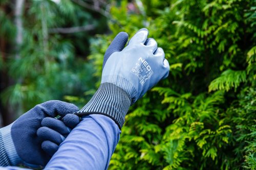 Munkakesztyű, latex bevonatú poliészter (2 rétegű), 3141x, 11-es méret