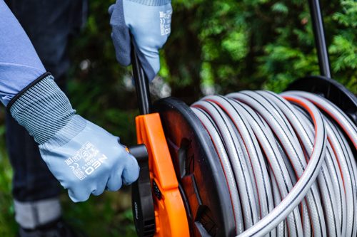 Munkakesztyű, latex bevonatú poliészter (2 rétegű), 3141x, 11-es méret