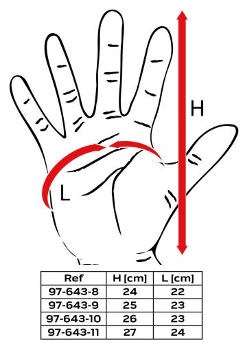 Munkakesztyű, latex bevonatú poliészter (2 rétegű), 3141x, 11-es méret