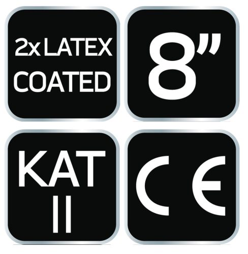 Munkakesztyű, latexbevonatú polyester(2 rétegű), 3141X, méret: 8