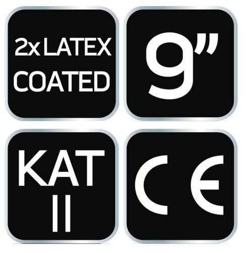 Munkakesztyű, latexbevonatú polyester(2 rétegű), 3141X, méret: 9