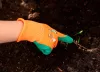 Gyerek "munkakesztyű", latex bevonatú poliészter , 5-ös méret 9-11 éves korig