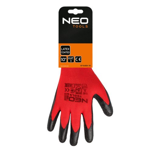 Munkakesztyű latex bevonatú, poliészter, 3121X, 10"
