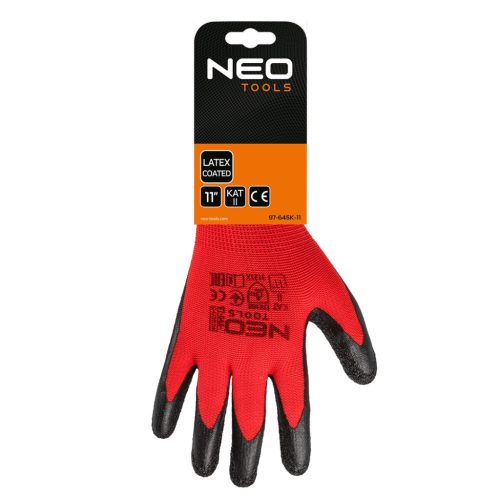 Munkakesztyű latex bevonatú, poliészter, 3121X, 11"