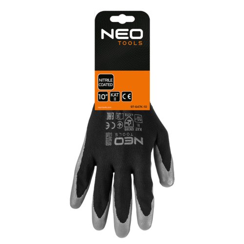 Munkakesztyű nitrlil bevonatú, poliészter, 4131X, 10"