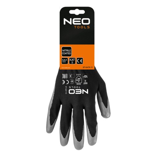 Munkakesztyű nitrlil bevonatú, poliészter, 4131X, 11"