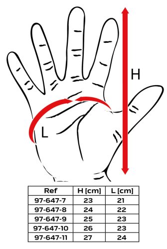 Munkakesztyű nitrlil bevonatú, poliészter, 4131X, 8"